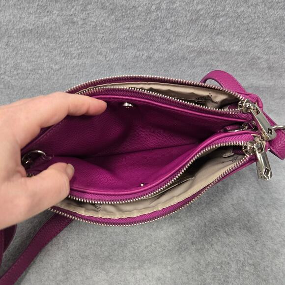 Jewell By Thirty One Magenta Pebbled Crossbody bag - Picture 8 of 11